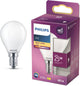 Philips LED-Lampe – Kugellampe mit E14-Fassung – warmweißes Licht: 2700 K – 25 W – Milchglas