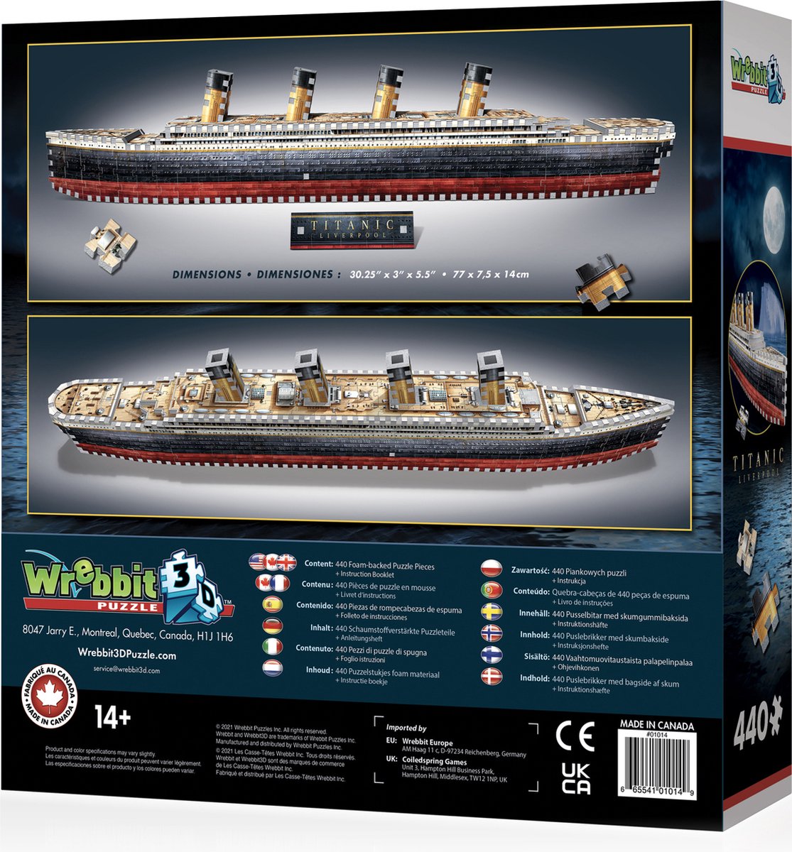 Wrebbit Titanic – 3D-Puzzle – 440 Teile