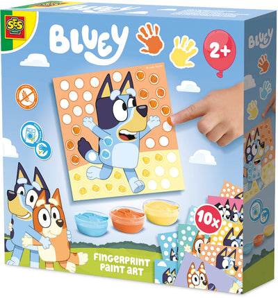 Ses creative bluey – Fingerfarbe – Babyspielzeug – vegan glutenfrei – waschbar – für Kinder ab 1 Jahr – 10 Karten
