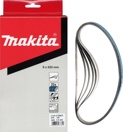 Makita Zubehör Schleifband blau Länge 533 mm Breite 9 mm Körnung 100 – P-39469