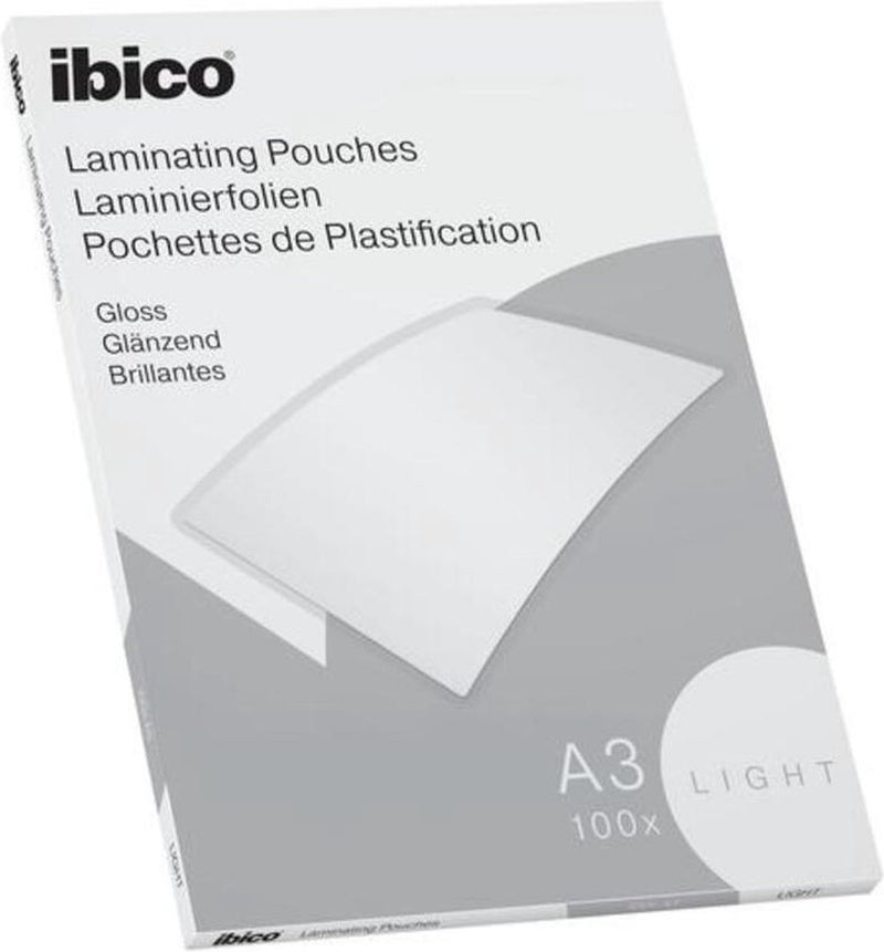 Ibico Basics A3 Laminierfolien, glänzend – 80 Mikron – 100 Stück – kristallklar