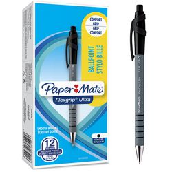 Kugelschreiber Papermate Flexgrip Ultra Black 0,42 mm 12 Stück