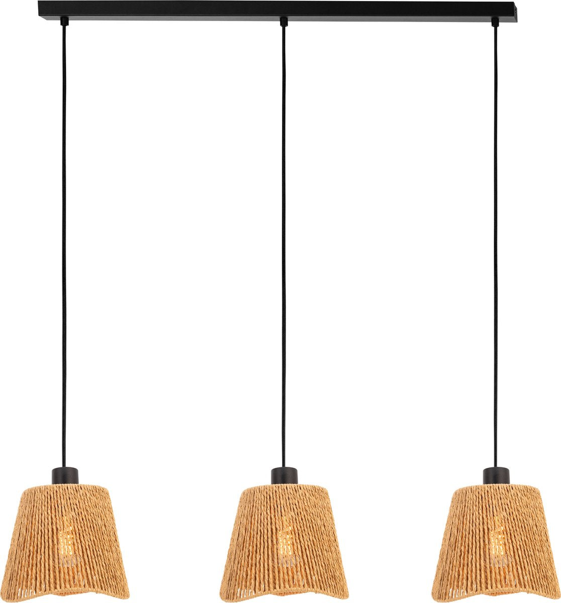 Eglo Lavister Hängelampe – E27 – 91 cm – Schwarzbraun – Papier