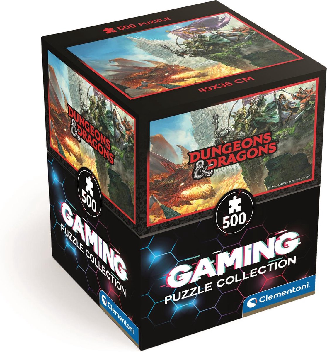 Clementoni – Puzzle – 500 Teile – Dungeons Dragons – Würfel – Puzzle für Erwachsene