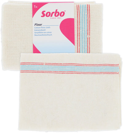 Sorbo-Nahtmopp – 5 Stück – weiß – 60 x 60 cm – robuste Baumwolle – hohe Saugfähigkeit – waschbar, wiederverwendbar – für Fliesenböden und Hartböden