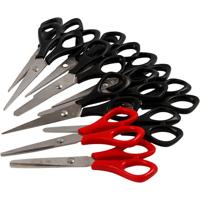 Schere der Creativ Company School schwarz rechts und links, 12 Set von 12
