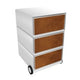 Paperflow Easybox mobiler Schubladenschrank mit 3 Schubladen 642x390x436mm Leder