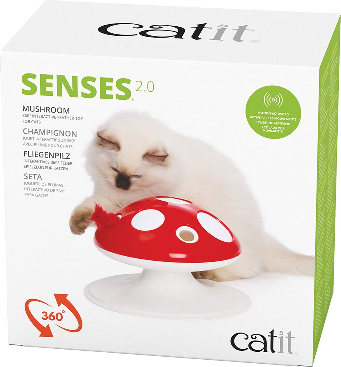 Catit Design Catit - Spielzeug für Tiere - Katze - Ca Senses 2.0 Pilz 24x24x15,5cm rot weiß - 1Stk