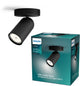 Philips LED Philips Pongee Aufbaustrahler – 1-flammig – Schwarz
