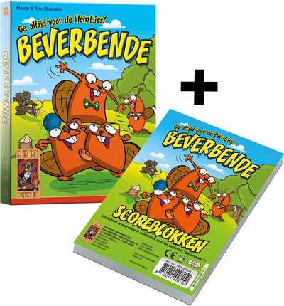 999games 999 Spiele – Biber-Kartenspiel mit extra Punkteblöcken – Taktik-Memory-Spiel – Kartenspiel – Familienspiel – Brettspiel – Lernspiel – ab 6 Jahren – kleines Geschenk