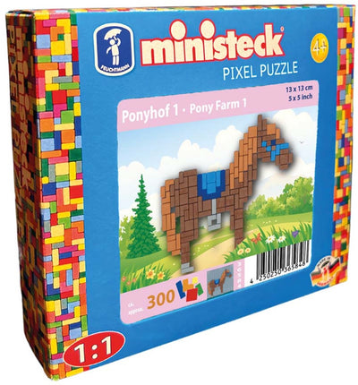Ministeck Mosaik Ponyhof - Ponyhof 1 - kleine Box - 300 Teile.