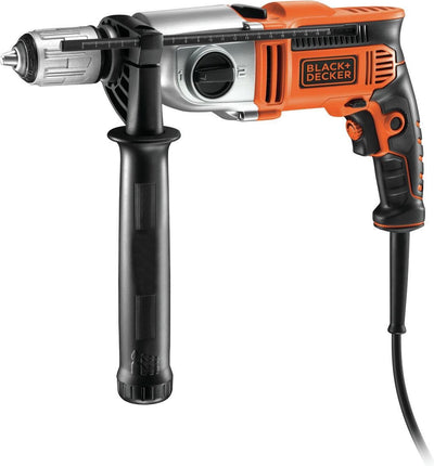 Black+Decker Black Decker leistungsstarker 1100-Watt-Schlagbohrschrauber. variable Geschwindigkeit