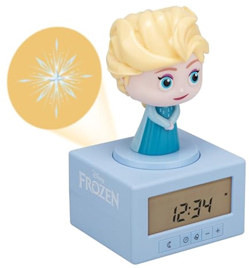Paladone Disney Elsa Frozen Schlaftrainer-Wecker – offiziell lizenziert, Mädchen-Projektionsschlafzimmer-Nachtlicht –