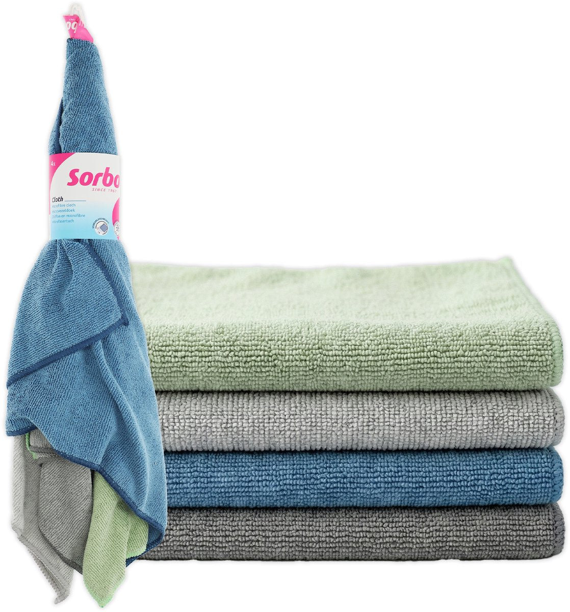 Sorbo Mikrofasertücher – 4er-Set – 40x40 cm – streifenfreie Reinigung ohne Reinigungsmittel