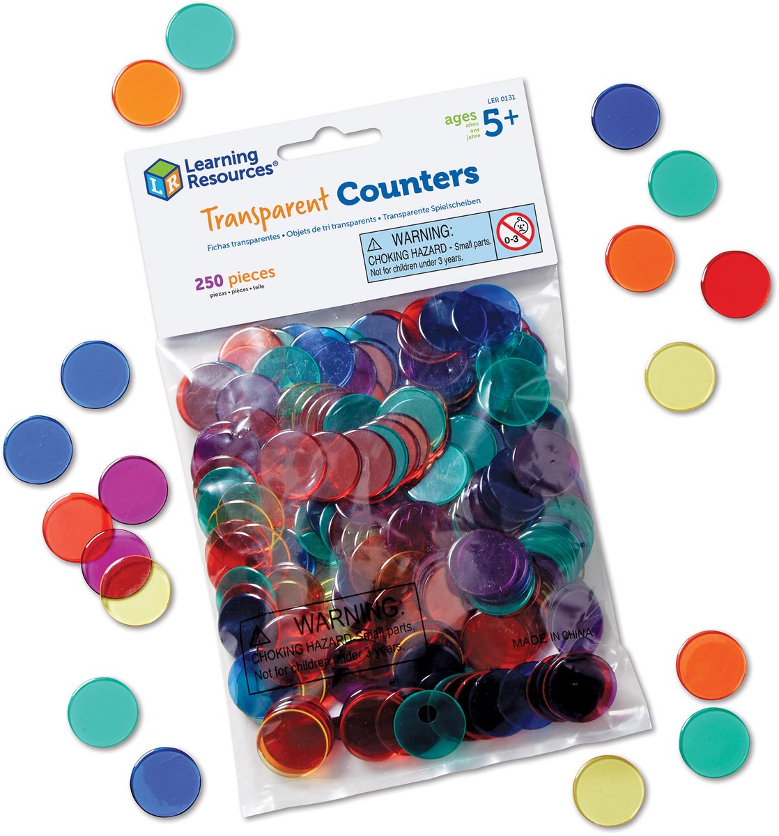 Lernressourcen transparente Zähler (250er-Set) – 3+