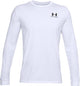 Under Armour ua Sportstyle Left Chest ls-wht Herren-Sportshirt – Weiß – Schwarz