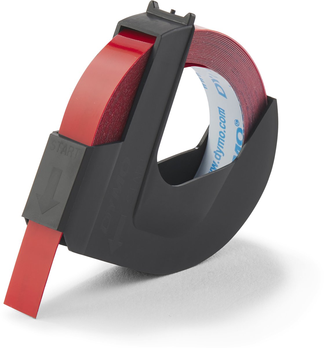 Quantore Reliefband Dymo Prägung Vinyl 9mm rot | 10 Stück