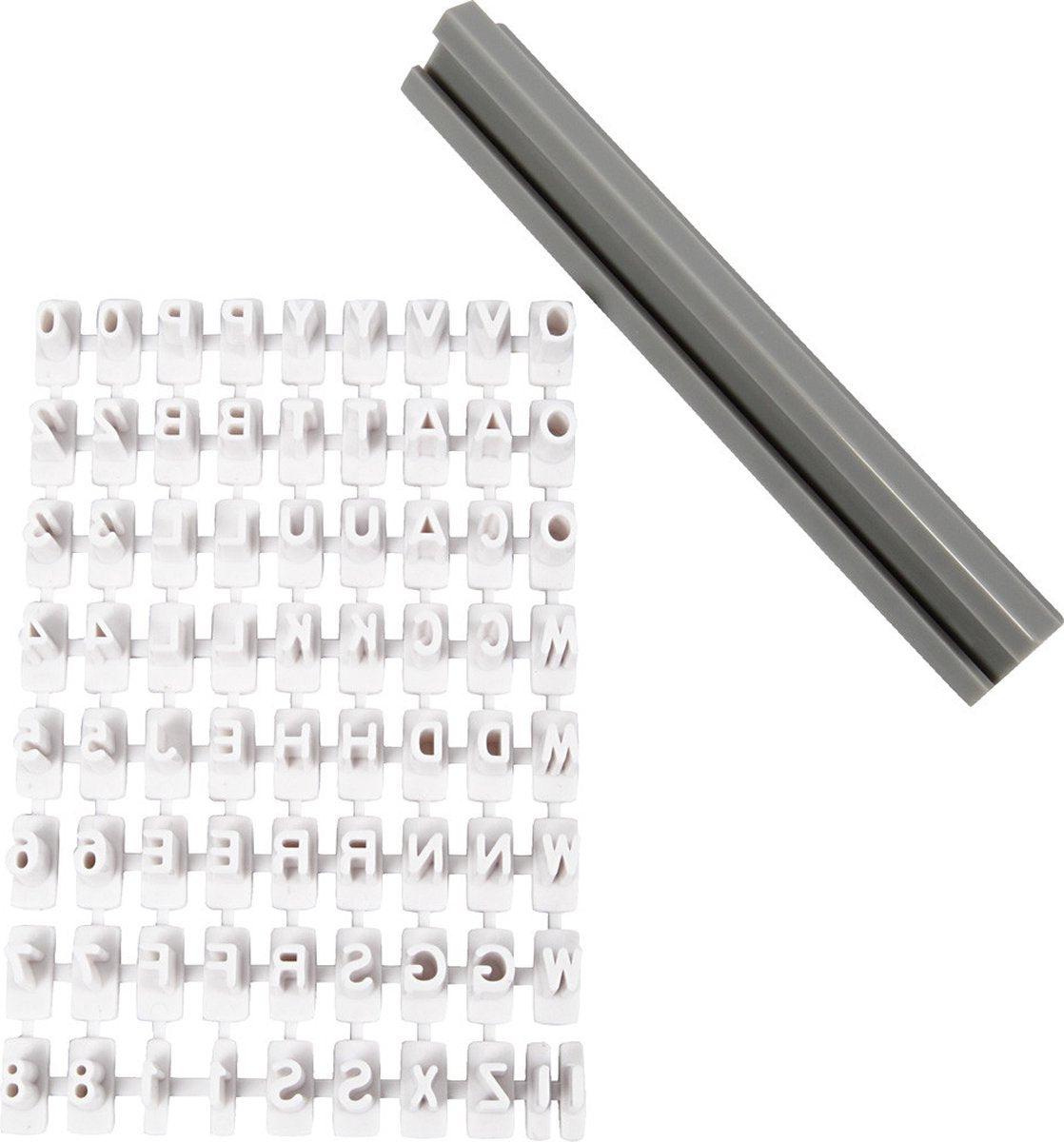 Kreativfirma Stempel Set Gummibriefe und -figuren weiß