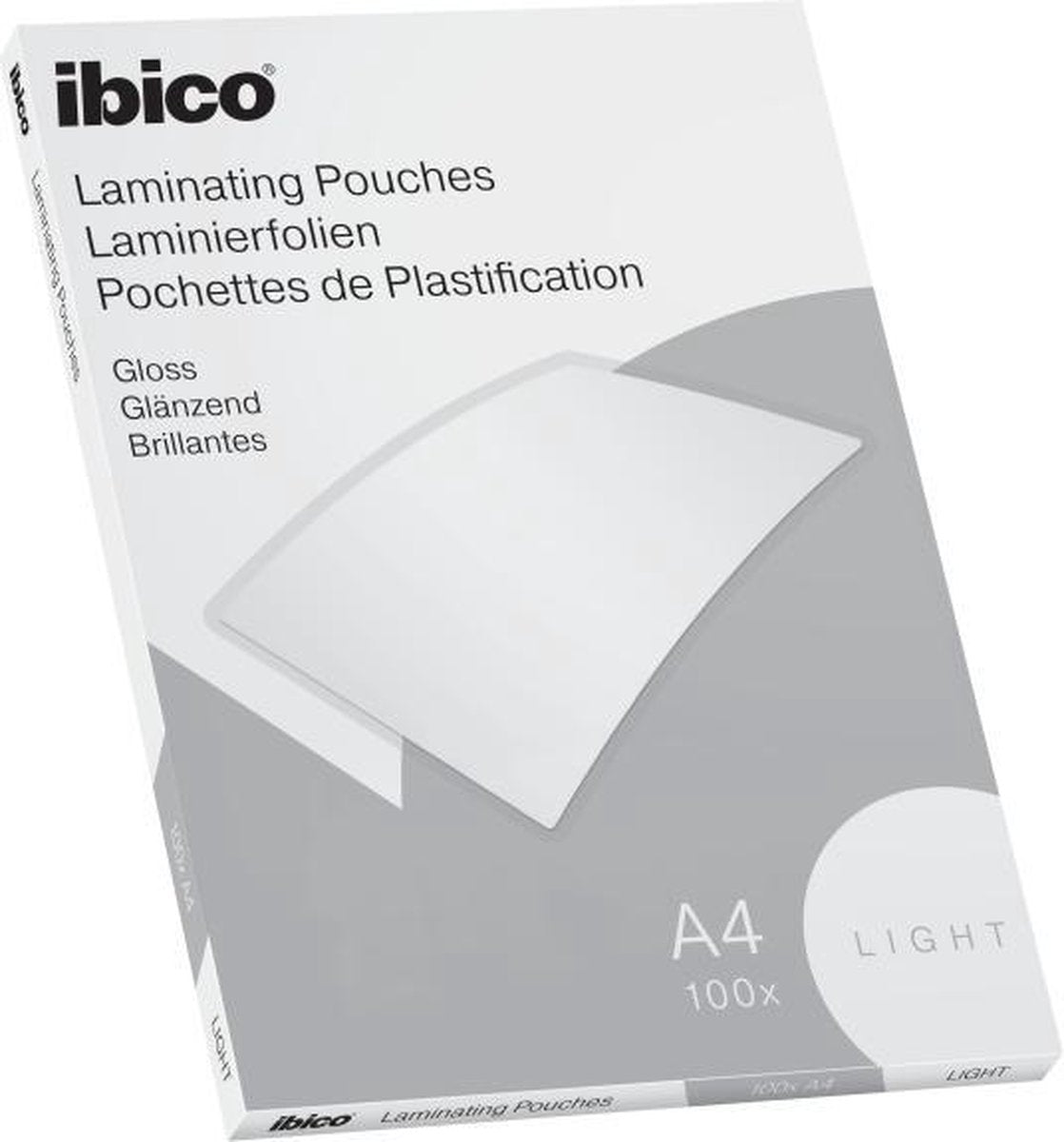 Ibico Basics A4 Laminierfolien, glänzend – 80 Mikron – 100 Stück – kristallklar