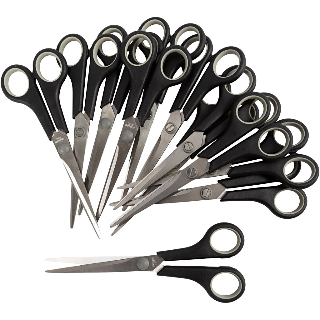 Creativ Company Kinderschere, L: 17 cm, Rechts-Linkshänder, 12 Stück 1 Box
