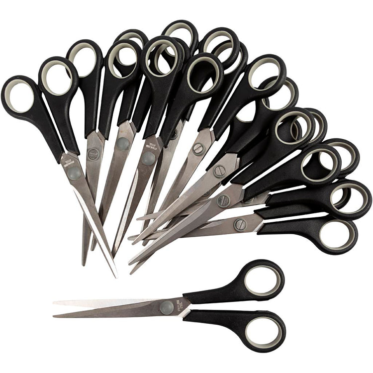 Creativ Company Kinderschere, L: 17 cm, Rechts-Linkshänder, 12 Stück 1 Box