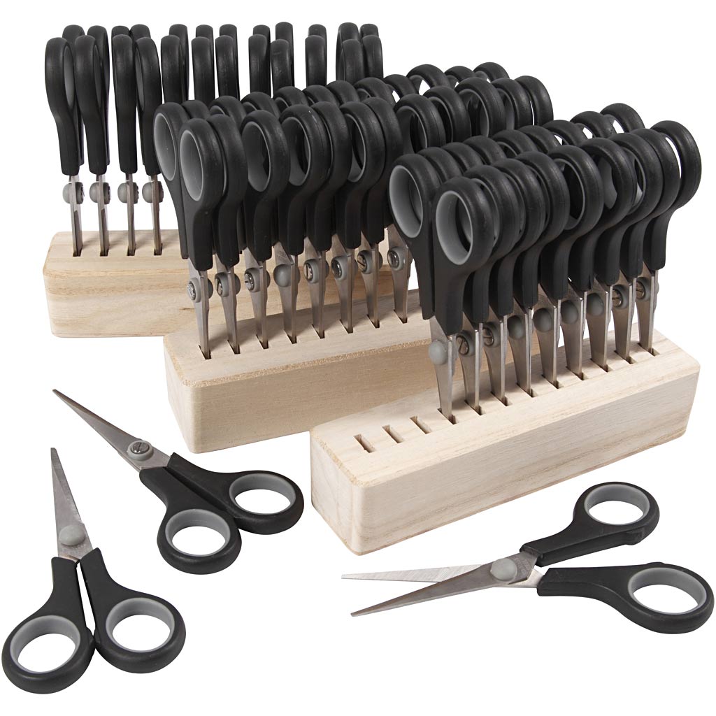 Creativ Company Kinderschere, L: 14 cm, Rechts-Linkshänder, Schwarz, 1 Set