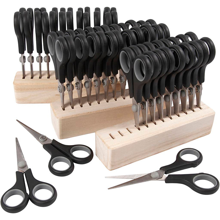 Creativ Company Kinderschere, L: 14 cm, Rechts-Linkshänder, Schwarz, 1 Set