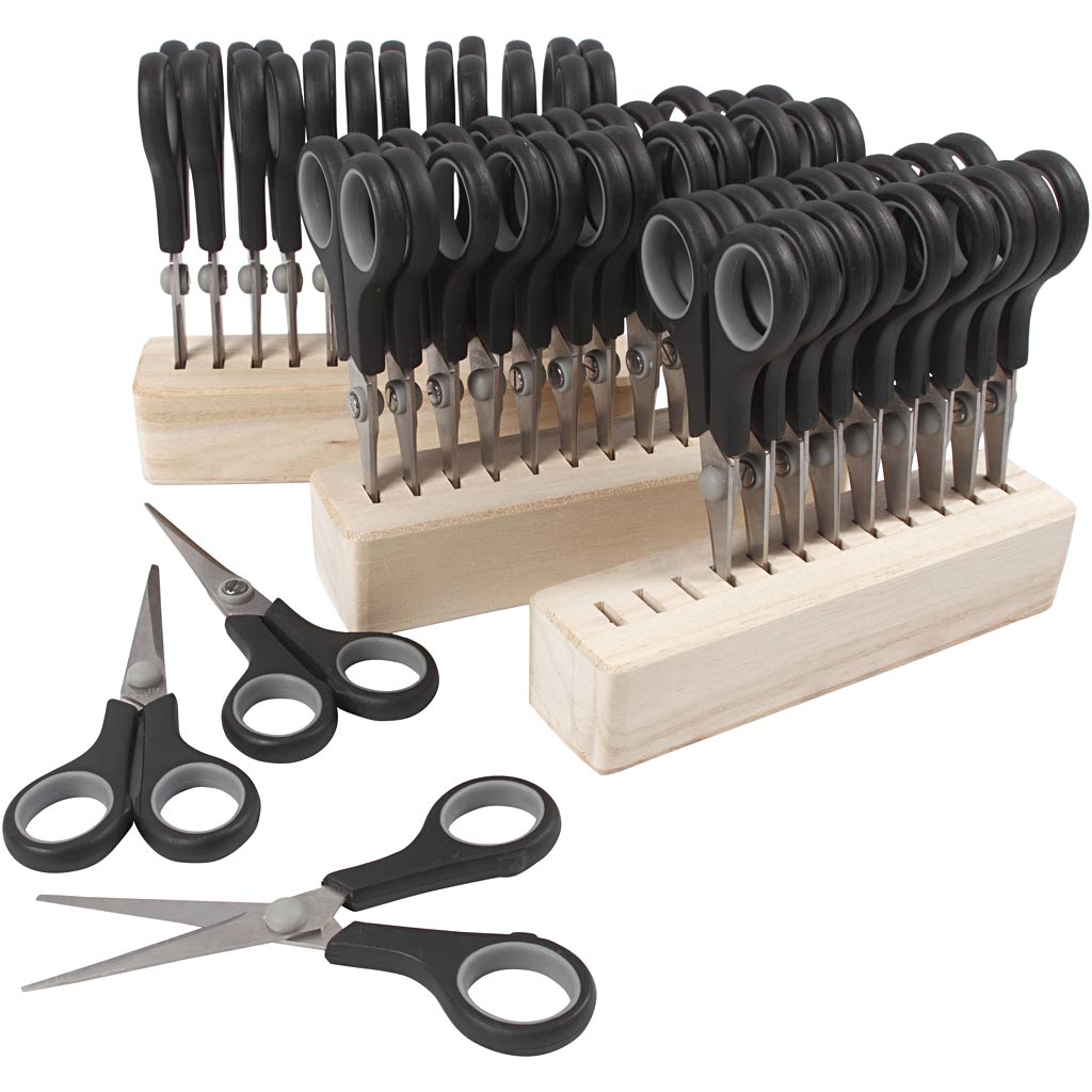 Creativ Company Kinderschere, L: 14 cm, Rechts-Linkshänder, Schwarz, 1 Set