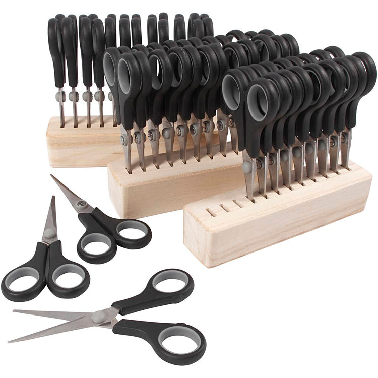 Creativ Company Kinderschere, L: 14 cm, Rechts-Linkshänder, Schwarz, 1 Set