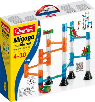 Quercetti Knikkerbaan Migoga Transparent, 45dlg.
