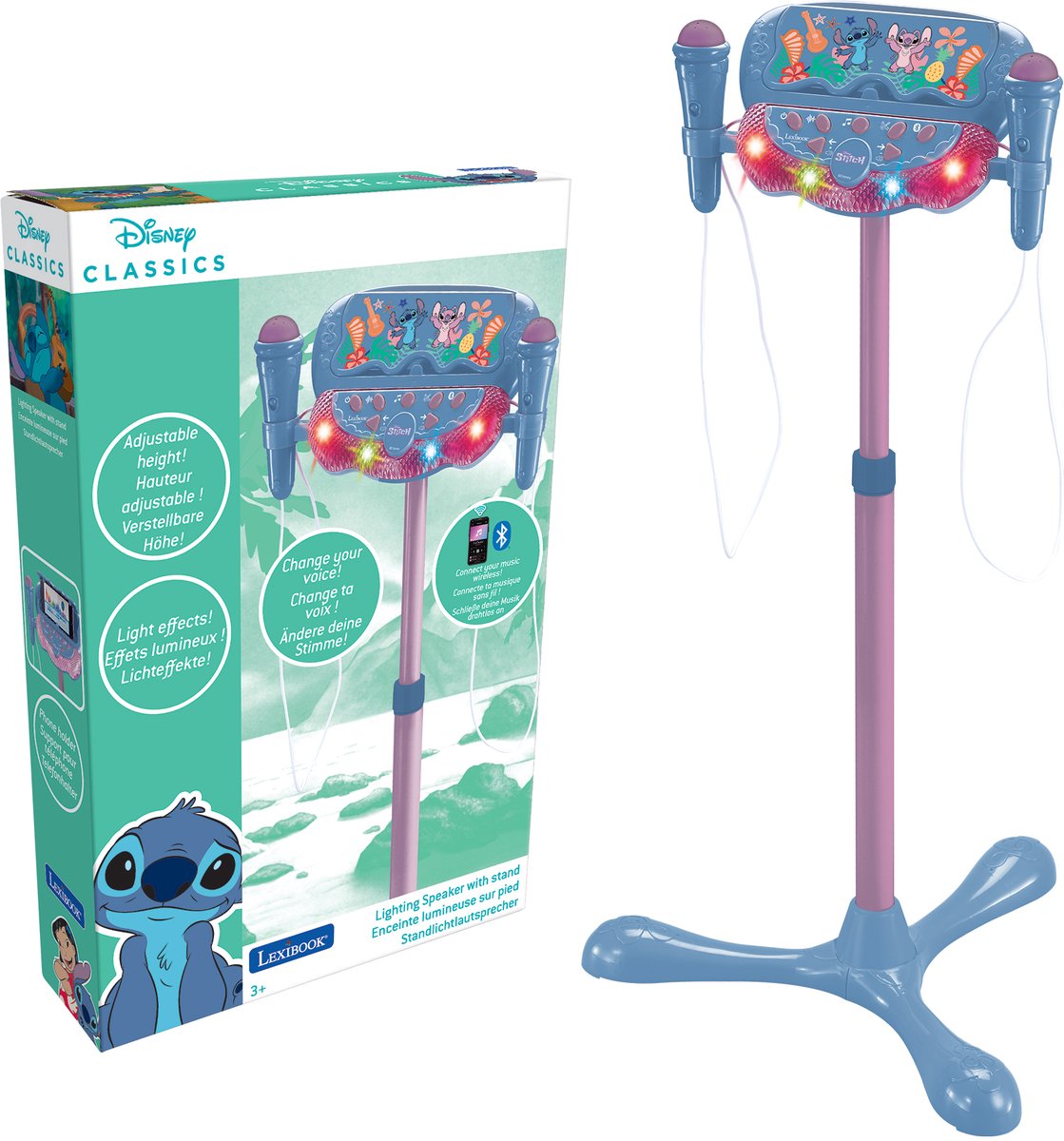 Lexibook – Disney Stitch – BT Standmikrofon mit 2 Mikrofonen