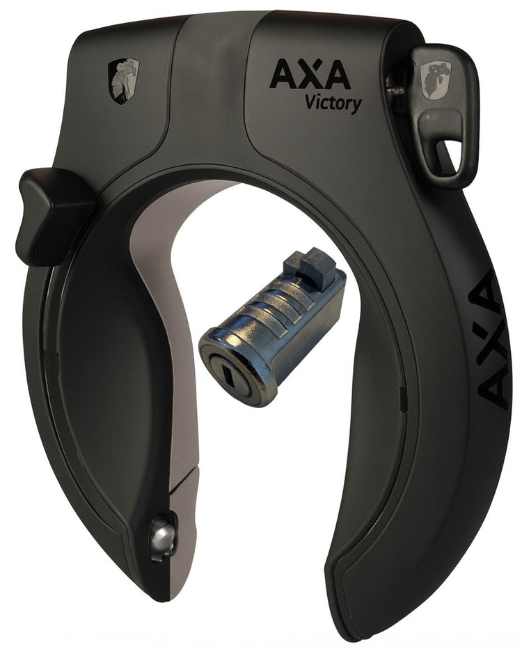 Axa Ringschloss Victory Art 2 – Mattschwarz – inklusive Batterieschloss Gazelle Impulse