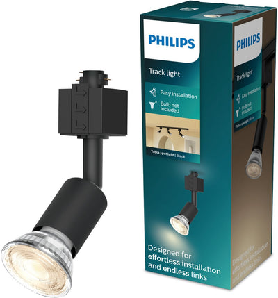 Philips LED Philips EasyLink Tobia – Spot – Gu10-Fassung – maximale Wattzahl: 7 W – Schwarz – Schienenbeleuchtung
