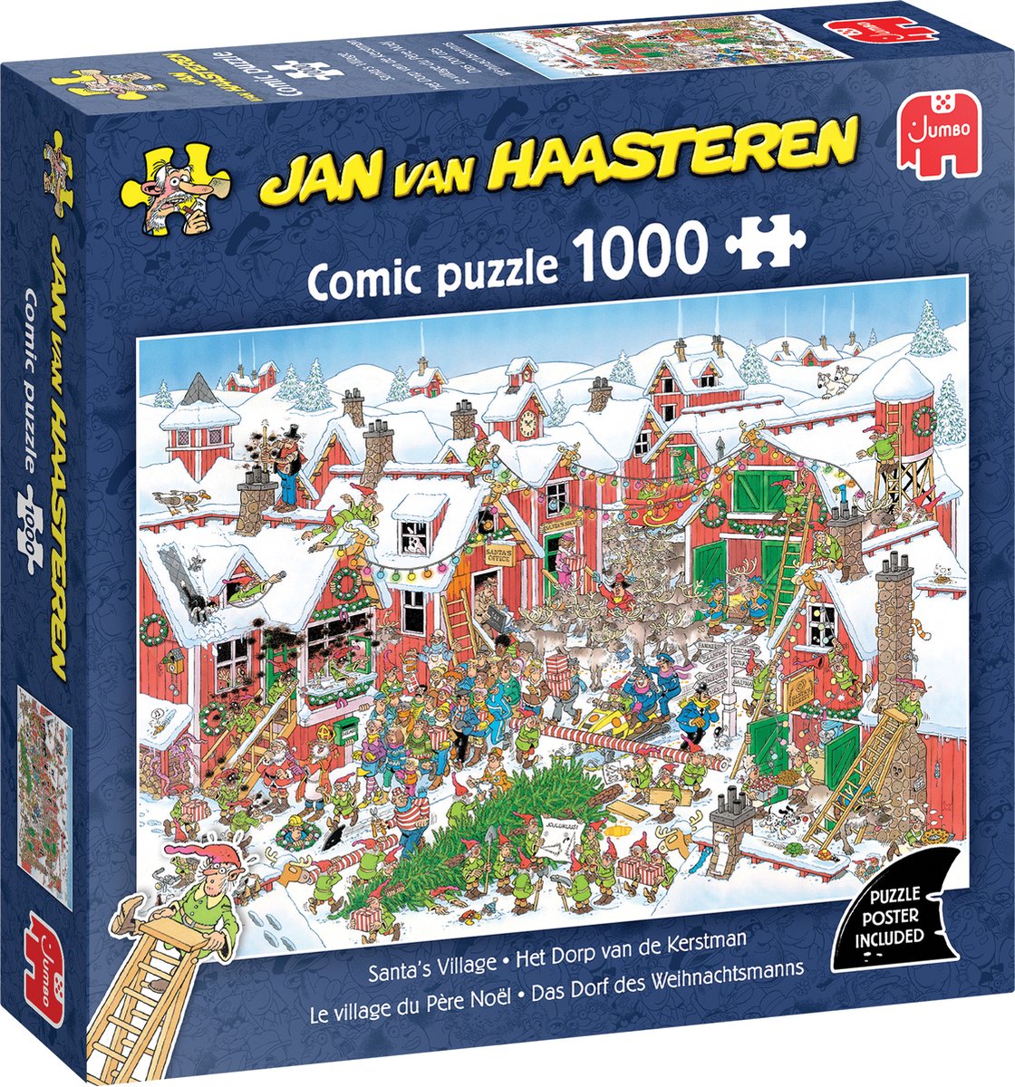 Jumbo -Puzzle Jan Van Haasteren Das Dorf Santa Claus 1000 Stücke