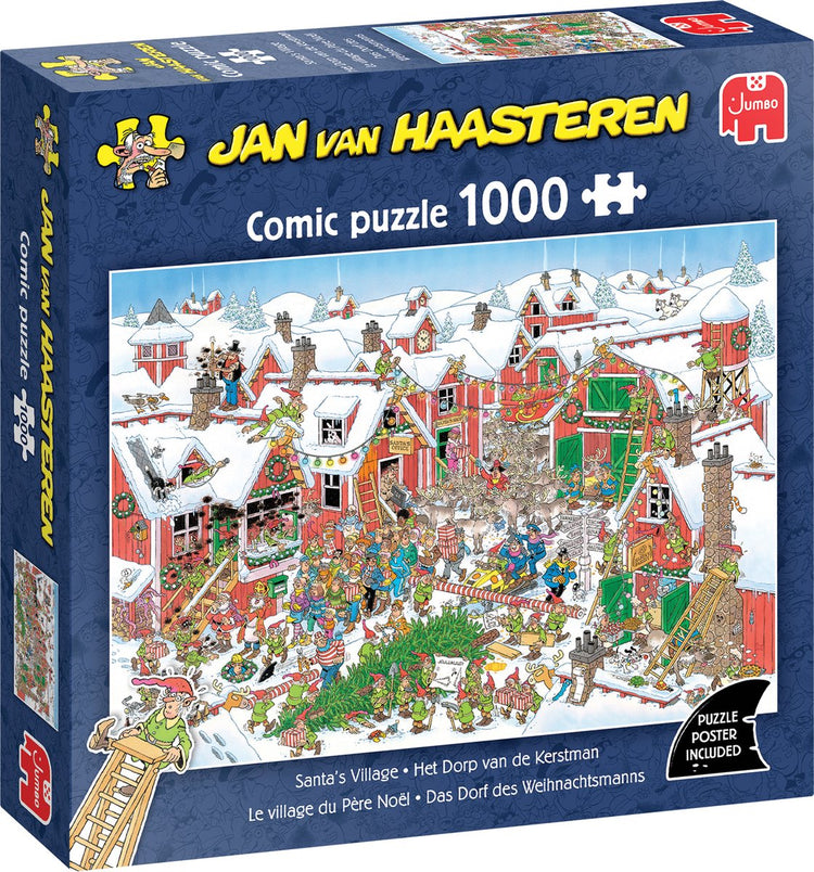 Jumbo -Puzzle Jan Van Haasteren Das Dorf Santa Claus 1000 Stücke