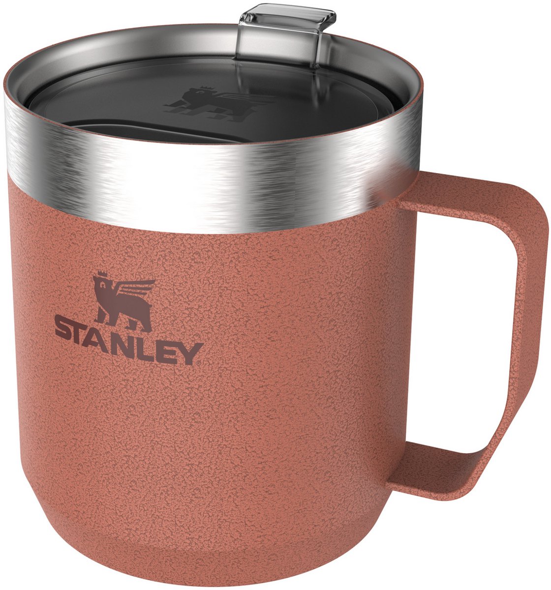 Stanley Alltags-Camp-Becher 350 ml – hält 1,5 Stunden warm – vakuumisolierter Campingbecher – BPA-frei – spülmaschinenfest – Thermosbecher aus Edelstahl – Hammerschlag-Ton