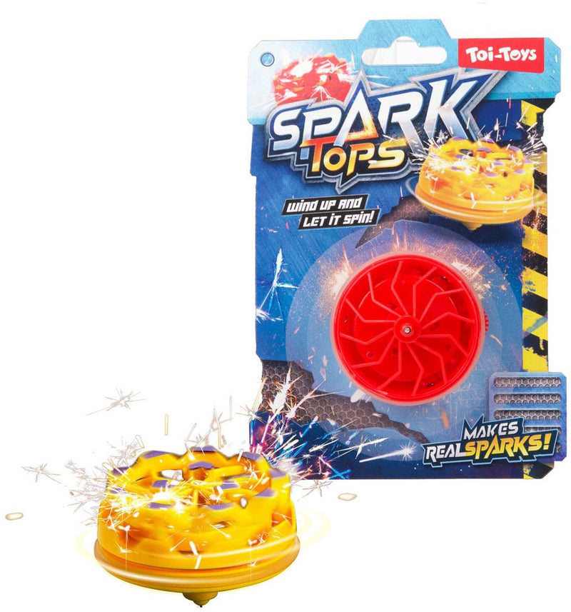 Toi-toys lustiger Aufziehkreisel Funken mit Feuerstein