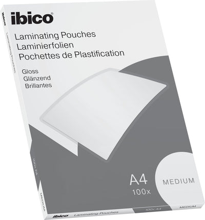 Ibico Basics A4 Laminierfolien, glänzend – 100 Mikron – 100 Stück – kristallklar