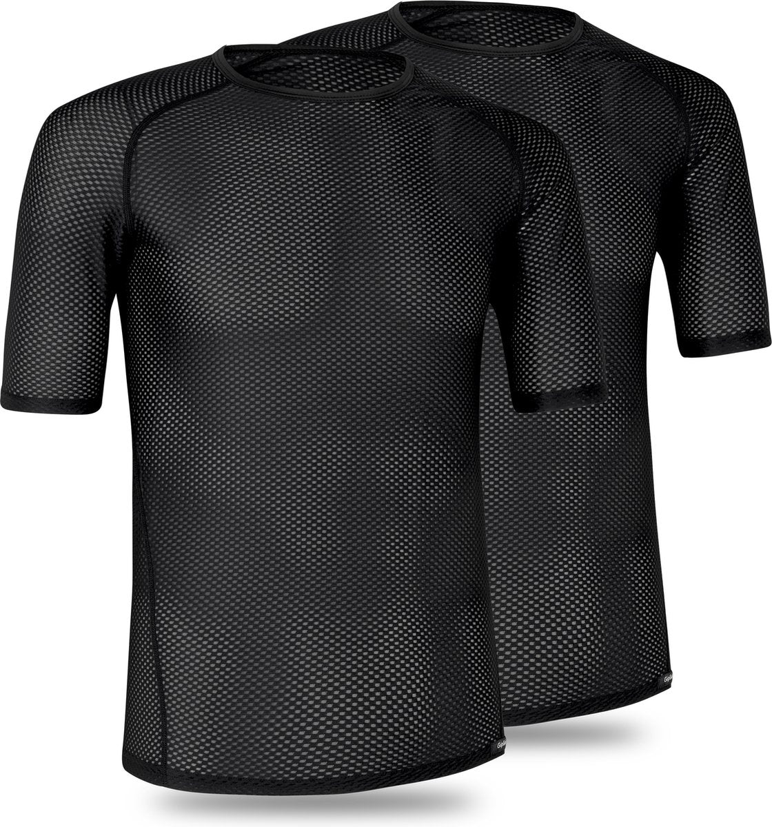 Gripgrab – Ultralight Mesh 2er-Pack Kurzarm-Basisschicht Sommer-Fahrrad-Unterhemd Polygiene-Sweatshirt – Schwarz – Herren – Größe XXL