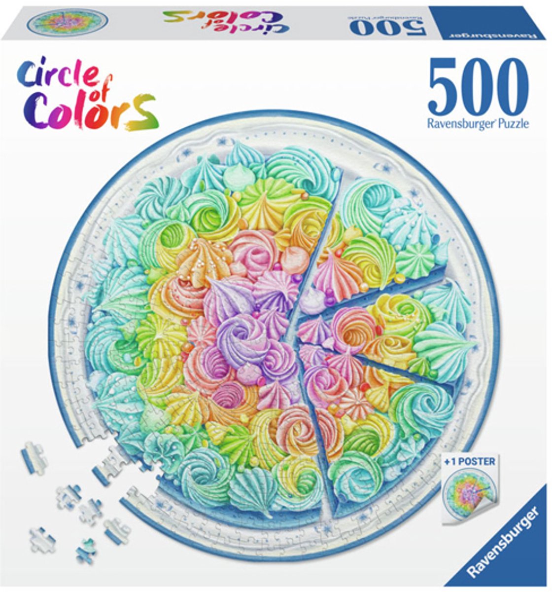 Ravensburger Puzzle um Regenbogenkuchen, 500st.