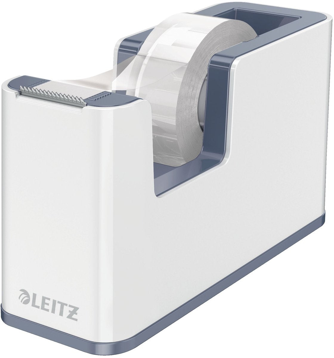 Leitz Wow Klebebandhalter – inklusive 1 Rolle Klebeband – grauweiß