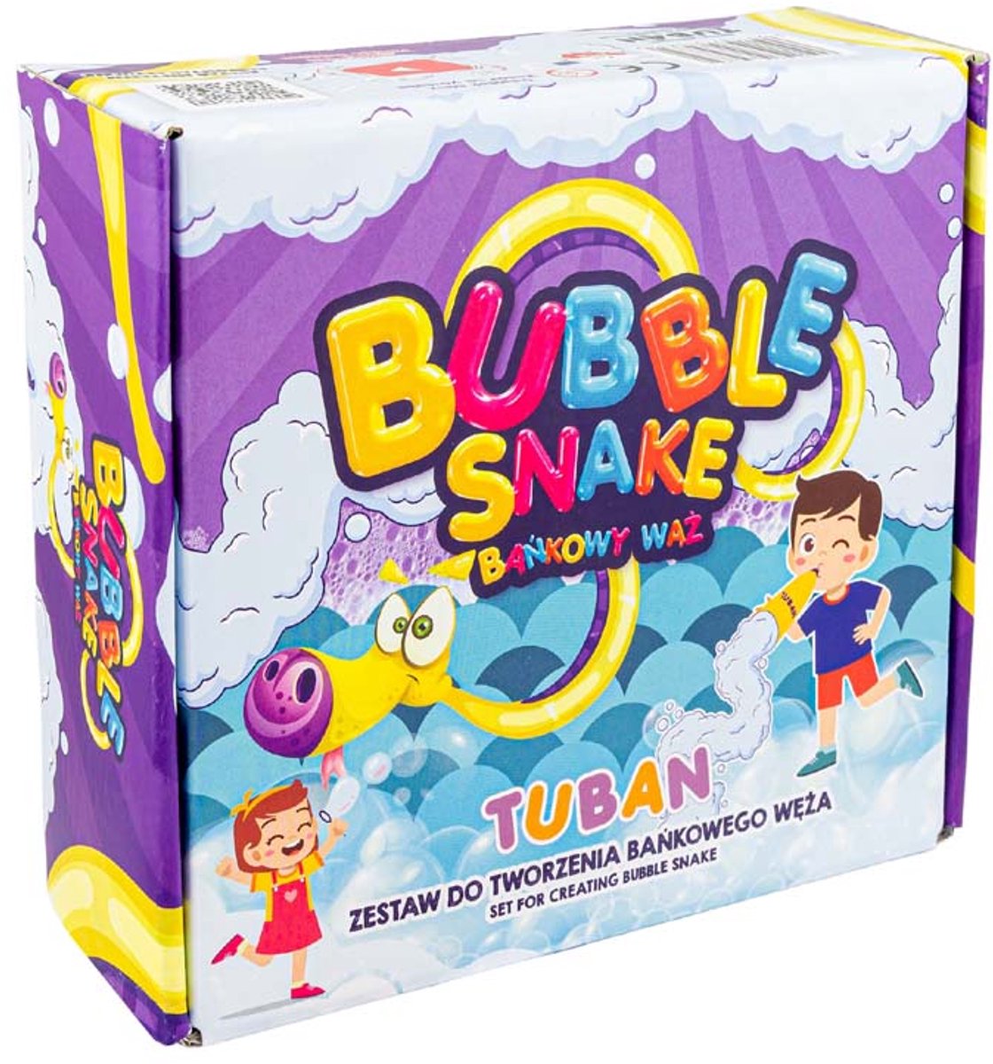 Tuban-Blasenspielzeug-Set – Blasenschlange – buntes Spielzeug für draußen.