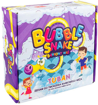 Tuban-Blasenspielzeug-Set – Blasenschlange – buntes Spielzeug für draußen.