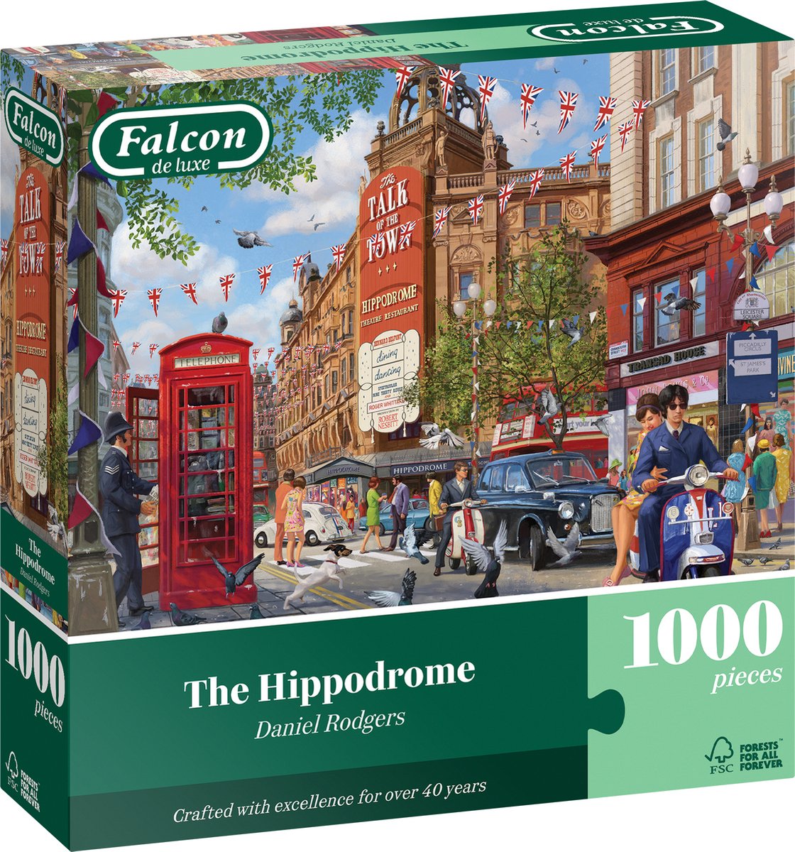 Falcon Jumbo-Puzzle „The Hippodrome“ – 1000 Teile Puzzlespaß.