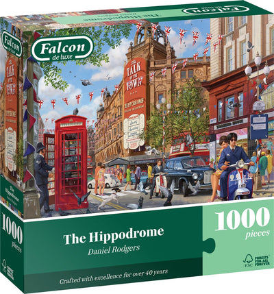 Falcon Jumbo-Puzzle „The Hippodrome“ – 1000 Teile Puzzlespaß.