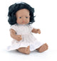 Miniland Puppe - Lateinamerikanisches Mädchen 38cm - inkl. Freundschaftsarmband + Aufkleber - 10 Monate