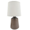 Tischlampe aus Keramik braun 27cm