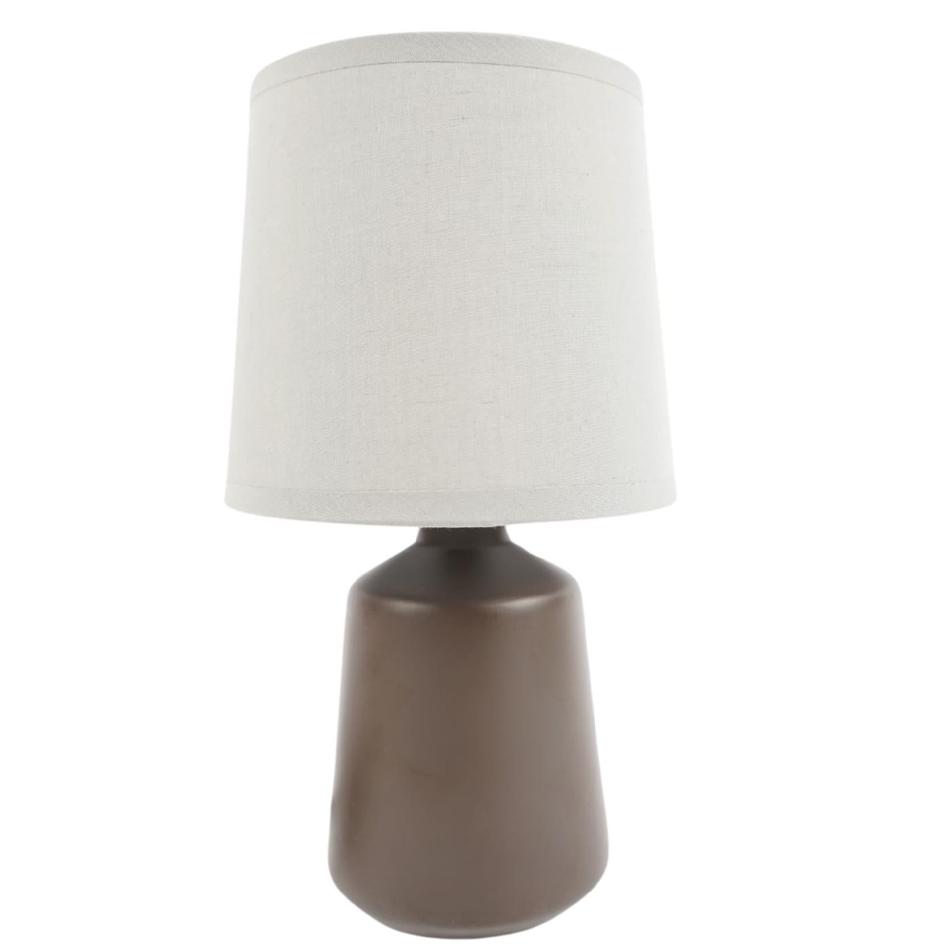 Tischlampe aus Keramik braun 27cm