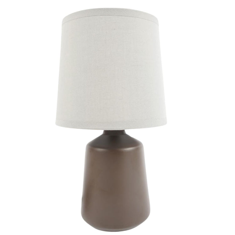 Tischlampe aus Keramik braun 27cm