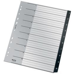 Leitz Recycling-Index 1208 A4 Maxi CO2 Neutralschwarz 10 Register 11-Loch 90 % recycelt
